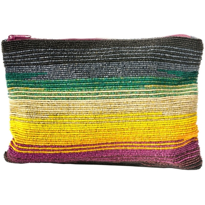 Ria Stripe Clutch - 