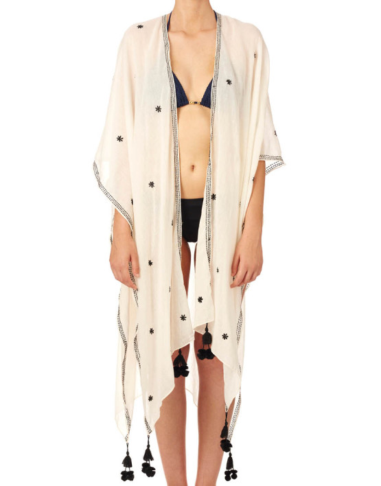 inka poncho ecru blk
