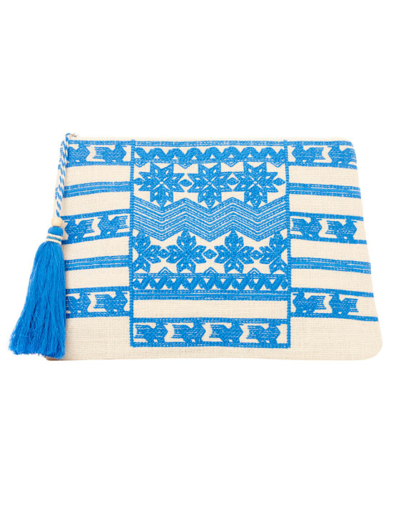 leila purse ivory.blue