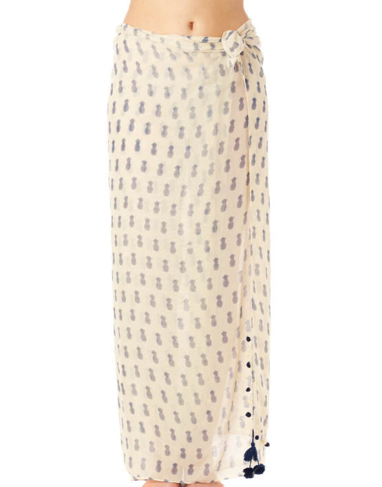 pineapple sarong navy