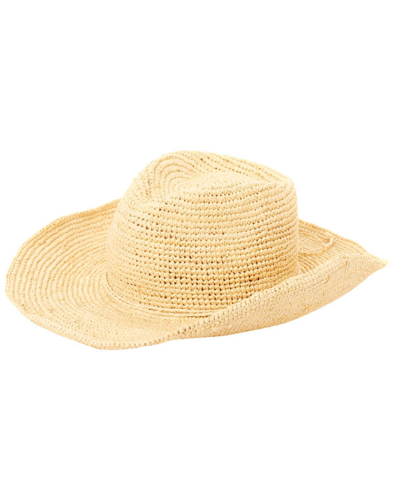 raffia hat bleached